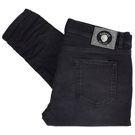 Versace BU40480 Slim Fit Black Jeans 